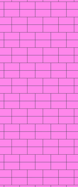 Pink Brickbond Tile Acrylic Shower Wall Panel 2440mm x 1220mm ( 3mm Thick) - CladdTech