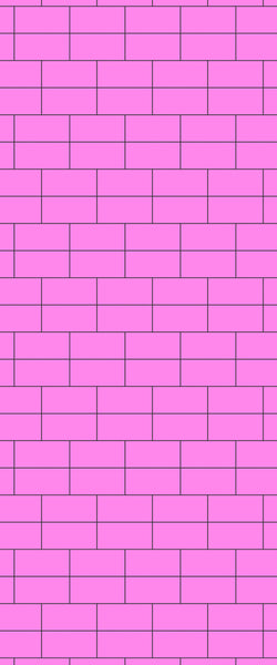 Pink Brickbond Tile Acrylic Shower Wall Panel 2440mm x 1220mm ( 3mm Thick) - CladdTech