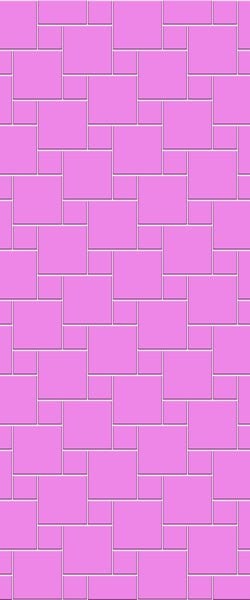 Pink Pin Wheel Tile Acrylic Shower Wall Panel 2440mm x 1220mm ( 3mm Thick) - CladdTech