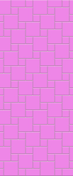 Pink Pin Wheel Tile Acrylic Shower Wall Panel 2440mm x 1220mm ( 3mm Thick) - CladdTech