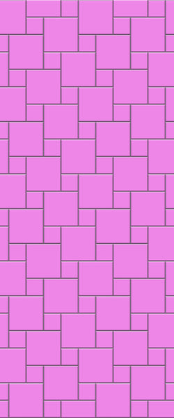 Pink Pin Wheel Tile Acrylic Shower Wall Panel 2440mm x 1220mm ( 3mm Thick) - CladdTech