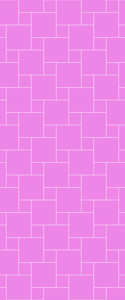 Pink Pin Wheel Tile Acrylic Shower Wall Panel 2440mm x 1220mm ( 3mm Thick) - CladdTech