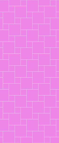 Pink Pin Wheel Tile Acrylic Shower Wall Panel 2440mm x 1220mm ( 3mm Thick) - CladdTech