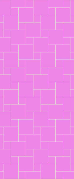 Pink Pin Wheel Tile Acrylic Shower Wall Panel 2440mm x 1220mm ( 3mm Thick) - CladdTech