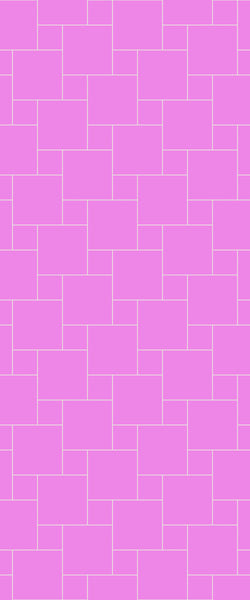 Pink Pin Wheel Tile Acrylic Shower Wall Panel 2440mm x 1220mm ( 3mm Thick) - CladdTech