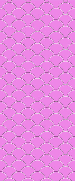 Pink Fishscales Tile Acrylic Shower Panel 2440mm x 1220mm (3mm Thick) - CladdTech