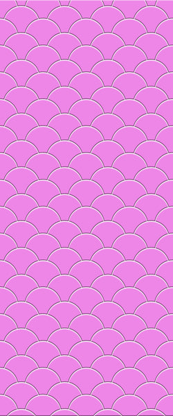 Pink Fishscales Tile Acrylic Shower Panel 2440mm x 1220mm (3mm Thick) - CladdTech