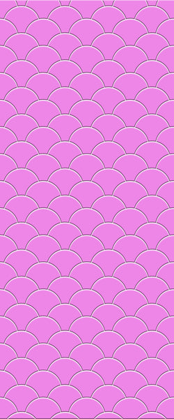 Pink Fishscales Tile Acrylic Shower Panel 2440mm x 1220mm (3mm Thick) - CladdTech