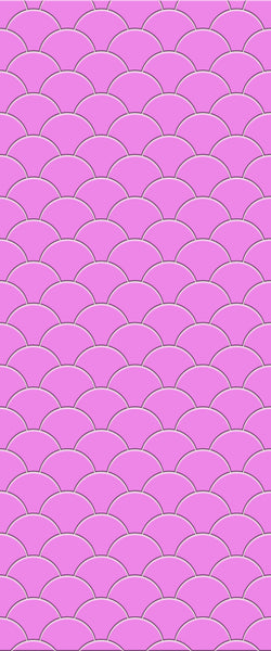 Pink Fishscales Tile Acrylic Shower Panel 2440mm x 1220mm (3mm Thick) - CladdTech
