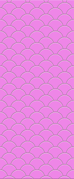 Pink Fishscales Tile Acrylic Shower Panel 2440mm x 1220mm (3mm Thick) - CladdTech