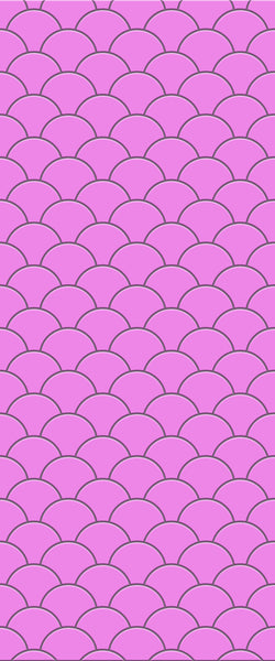 Pink Fishscales Tile Acrylic Shower Panel 2440mm x 1220mm (3mm Thick) - CladdTech