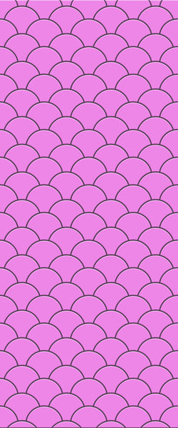 Pink Fishscales Tile Acrylic Shower Panel 2440mm x 1220mm (3mm Thick) - CladdTech