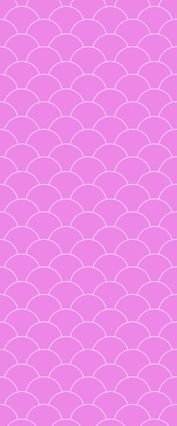 Pink Fishscales Tile Acrylic Shower Panel 2440mm x 1220mm (3mm Thick) - CladdTech