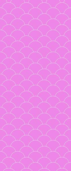 Pink Fishscales Tile Acrylic Shower Panel 2440mm x 1220mm (3mm Thick) - CladdTech