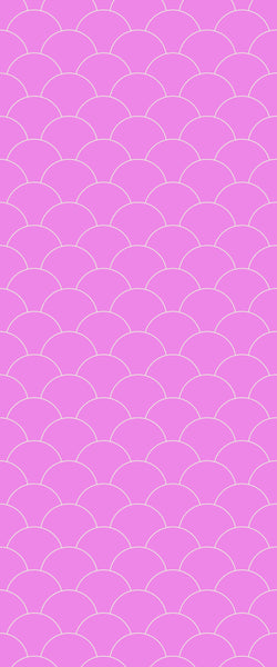 Pink Fishscales Tile Acrylic Shower Panel 2440mm x 1220mm (3mm Thick) - CladdTech