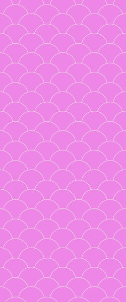 Pink Fishscales Tile Acrylic Shower Panel 2440mm x 1220mm (3mm Thick) - CladdTech