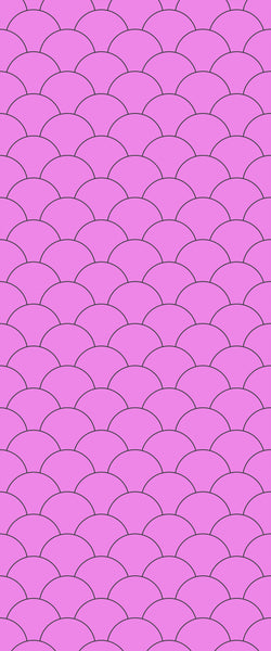 Pink Fishscales Tile Acrylic Shower Panel 2440mm x 1220mm (3mm Thick) - CladdTech