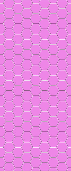 Pink Hexagon Tile Acrylic Wall Panel 2440mm x 1220mm (3mm Thick) - CladdTech