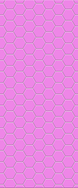 Pink Hexagon Tile Acrylic Wall Panel 2440mm x 1220mm (3mm Thick) - CladdTech