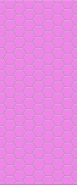 Pink Hexagon Tile Acrylic Wall Panel 2440mm x 1220mm (3mm Thick) - CladdTech