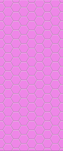 Pink Hexagon Tile Acrylic Wall Panel 2440mm x 1220mm (3mm Thick) - CladdTech