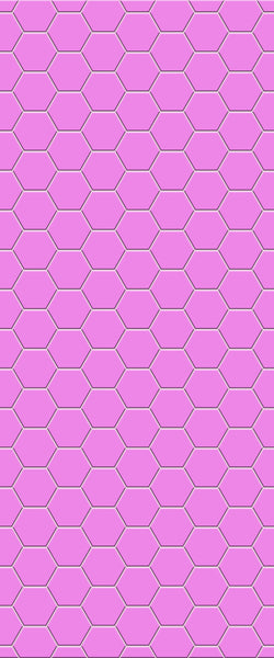 Pink Hexagon Tile Acrylic Wall Panel 2440mm x 1220mm (3mm Thick) - CladdTech
