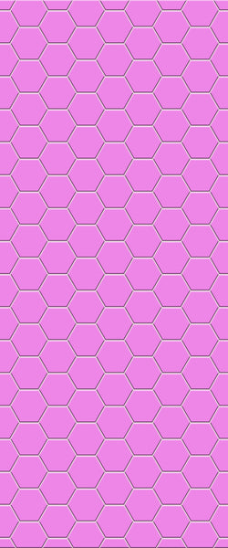 Pink Hexagon Tile Acrylic Wall Panel 2440mm x 1220mm (3mm Thick) - CladdTech