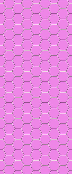 Pink Hexagon Tile Acrylic Wall Panel 2440mm x 1220mm (3mm Thick) - CladdTech