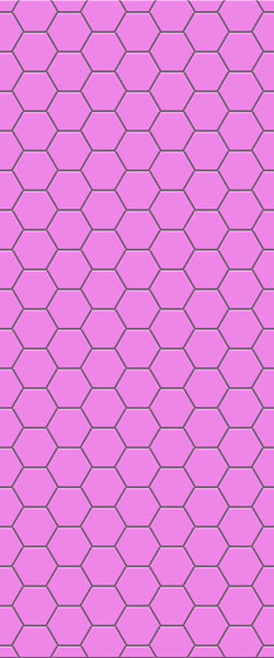 Pink Hexagon Tile Acrylic Wall Panel 2440mm x 1220mm (3mm Thick) - CladdTech