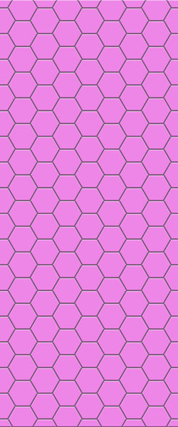 Pink Hexagon Tile Acrylic Wall Panel 2440mm x 1220mm (3mm Thick) - CladdTech