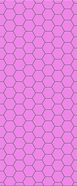 Pink Hexagon Tile Acrylic Wall Panel 2440mm x 1220mm (3mm Thick) - CladdTech
