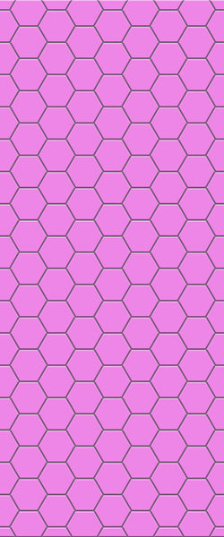 Pink Hexagon Tile Acrylic Wall Panel 2440mm x 1220mm (3mm Thick) - CladdTech