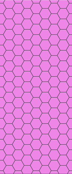 Pink Hexagon Tile Acrylic Wall Panel 2440mm x 1220mm (3mm Thick) - CladdTech