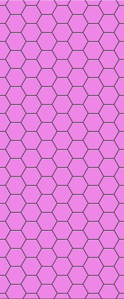 Pink Hexagon Tile Acrylic Wall Panel 2440mm x 1220mm (3mm Thick) - CladdTech