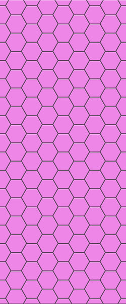 Pink Hexagon Tile Acrylic Wall Panel 2440mm x 1220mm (3mm Thick) - CladdTech