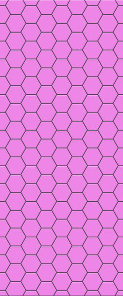 Pink Hexagon Tile Acrylic Wall Panel 2440mm x 1220mm (3mm Thick) - CladdTech