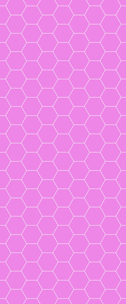 Pink Hexagon Tile Acrylic Wall Panel 2440mm x 1220mm (3mm Thick) - CladdTech