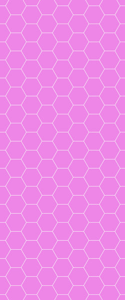 Pink Hexagon Tile Acrylic Wall Panel 2440mm x 1220mm (3mm Thick) - CladdTech