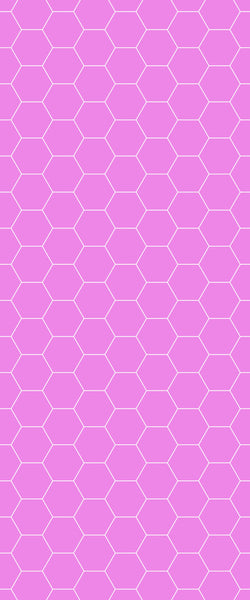 Pink Hexagon Tile Acrylic Wall Panel 2440mm x 1220mm (3mm Thick) - CladdTech