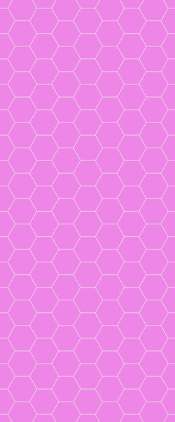 Pink Hexagon Tile Acrylic Wall Panel 2440mm x 1220mm (3mm Thick) - CladdTech