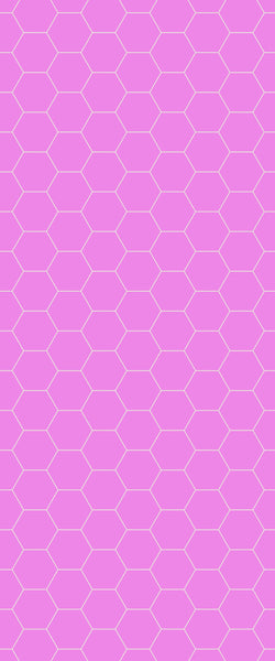 Pink Hexagon Tile Acrylic Wall Panel 2440mm x 1220mm (3mm Thick) - CladdTech