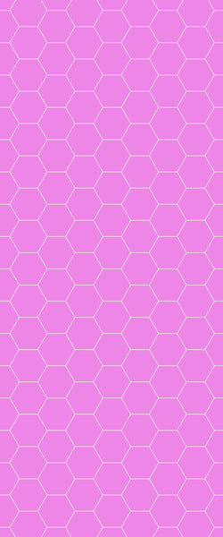 Pink Hexagon Tile Acrylic Wall Panel 2440mm x 1220mm (3mm Thick) - CladdTech