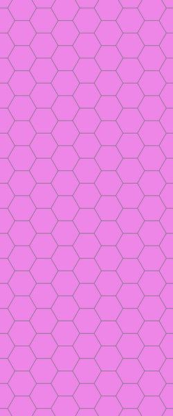 Pink Hexagon Tile Acrylic Wall Panel 2440mm x 1220mm (3mm Thick) - CladdTech