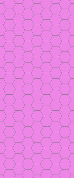 Pink Hexagon Tile Acrylic Wall Panel 2440mm x 1220mm (3mm Thick) - CladdTech