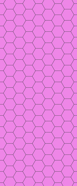 Pink Hexagon Tile Acrylic Wall Panel 2440mm x 1220mm (3mm Thick) - CladdTech