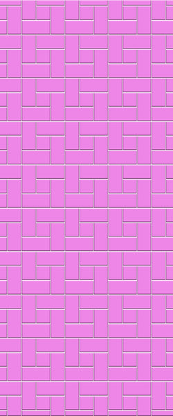 Pink Windmill Tile Acrylic Shower Panel 2440mm x 1220mm ( 3mm Thick) - CladdTech