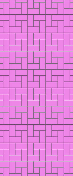 Pink Windmill Tile Acrylic Shower Panel 2440mm x 1220mm ( 3mm Thick) - CladdTech