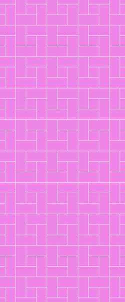 Pink Windmill Tile Acrylic Shower Panel 2440mm x 1220mm ( 3mm Thick) - CladdTech