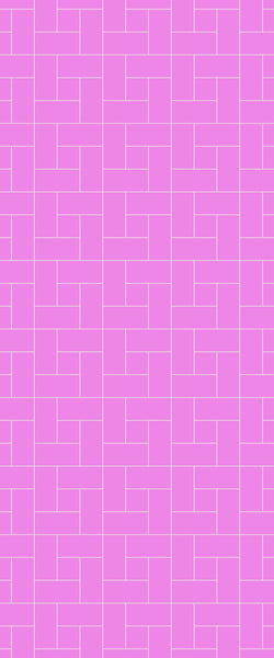 Pink Windmill Tile Acrylic Shower Panel 2440mm x 1220mm ( 3mm Thick) - CladdTech