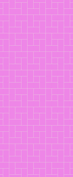 Pink Windmill Tile Acrylic Shower Panel 2440mm x 1220mm ( 3mm Thick) - CladdTech